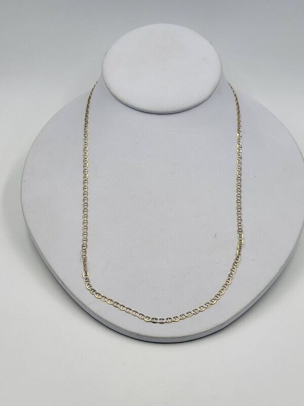 14kt Yellow & White Gold 20" 3mm GC Link Necklace