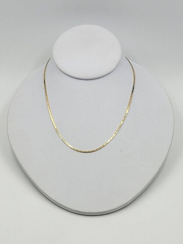14kt Yellow Gold 15.5" 2mm Cobra Link Necklace