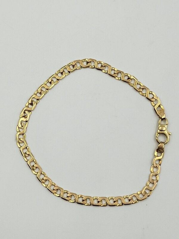 14kt Yellow Gold 8.5" 5mm Unique Link Bracelet