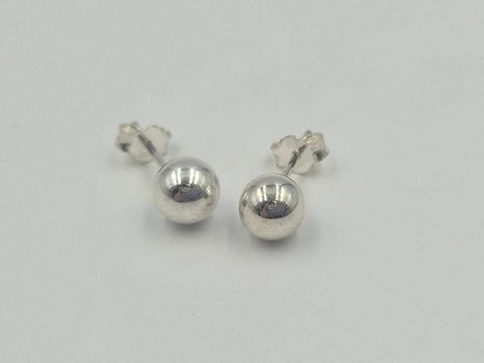 Sterling Silver 6mm Ball Stud Earrings