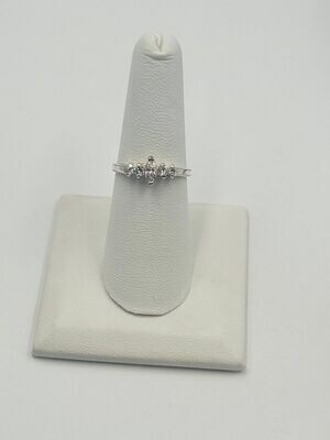 Sterling Silver Marquise Clear Stone Ring Size 7