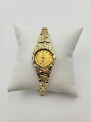 10kt Yellow Gold Ladies Nugget Geneve Watch