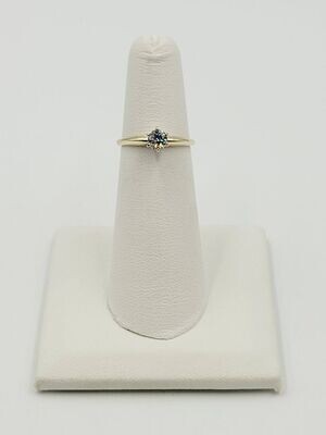 14kt Yellow Gold 25pt Round Diamond Solitaire Ring Size 4 1/2