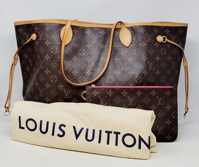 Louis Vuitton Neverfull GM Monogram Peony w/ Pouch