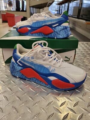Puma RS-X3 Render White Blue Red Sneakers Size 9