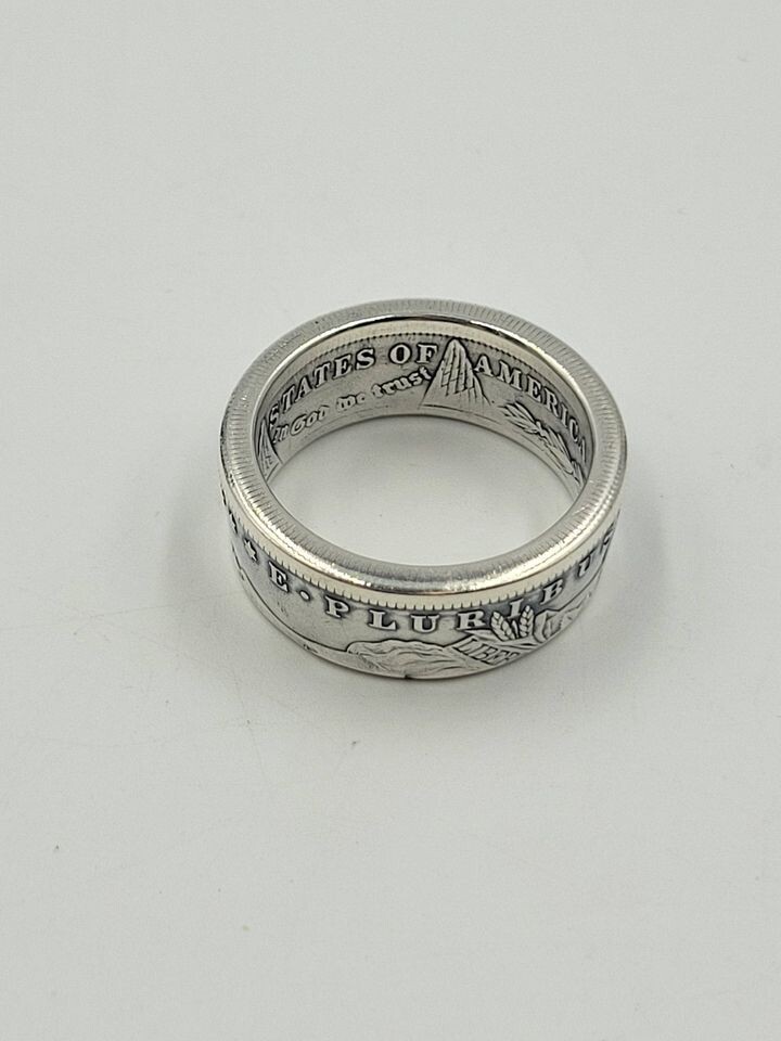 Sterling Silver One Dollar Coin Ring Size 14 1/2
