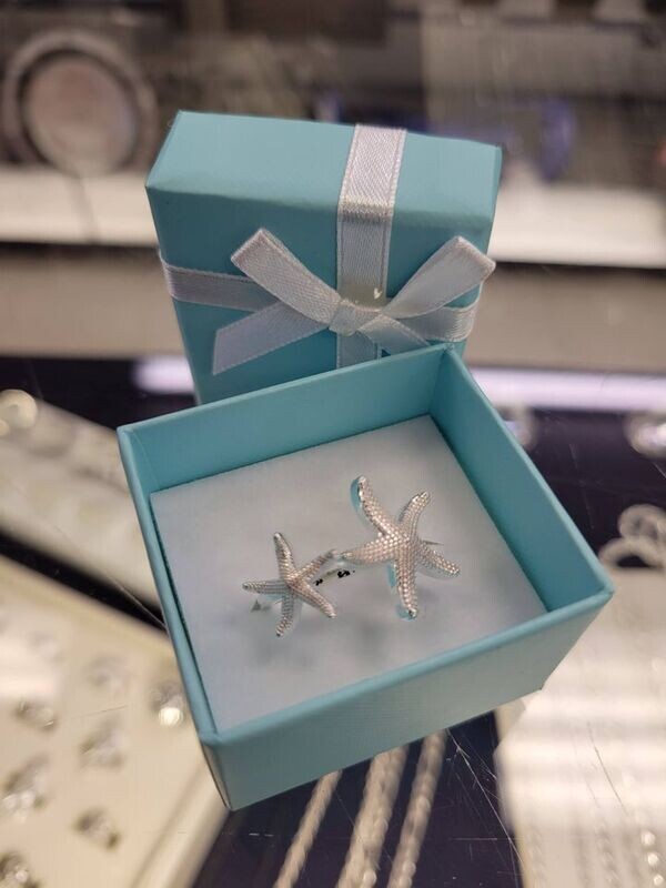 Sterling Silver Double Starfish Ring