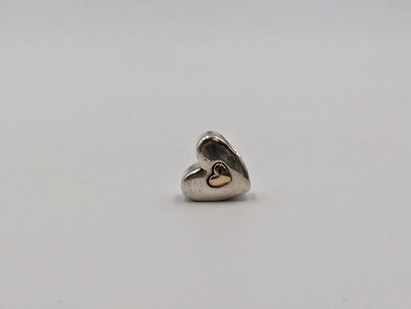 Pandora Happy Anniversary Charm w/ 14kt Gold Center Heart