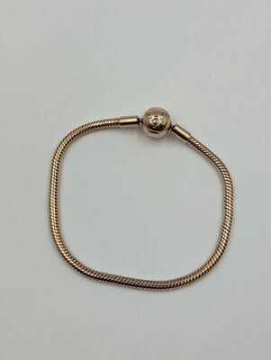 Pandora Rose Gold Tone Snake Charm Bracelet