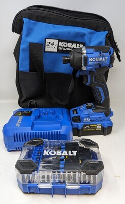 Kobalt Cordless Drill 24v Extended Run Set w/ Bits