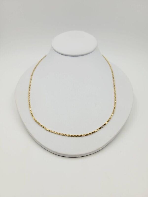 14kt Yellow Gold 20" 2mm Rope Chain Necklace