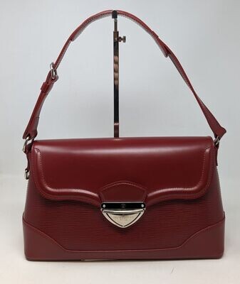 Louis Vuitton Bagatelle PM Red Epi Leather Handbag
