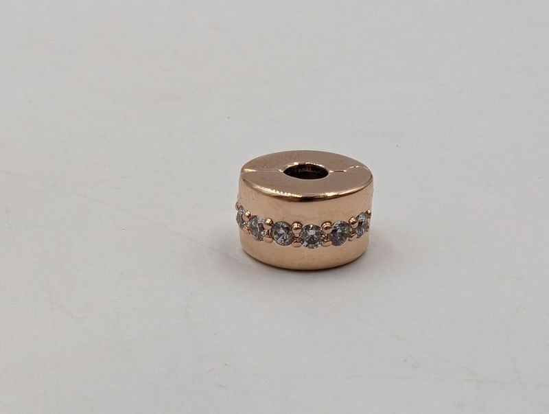 Pandora Sparkling Row Spacer Charm Rose Gold Tone