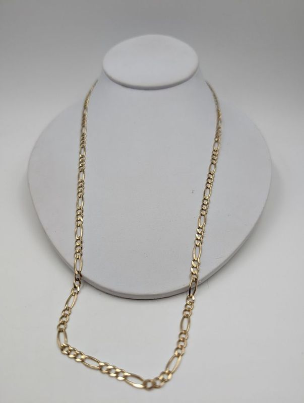 10kt Yellow Gold 24" 4mm Figaro Necklace