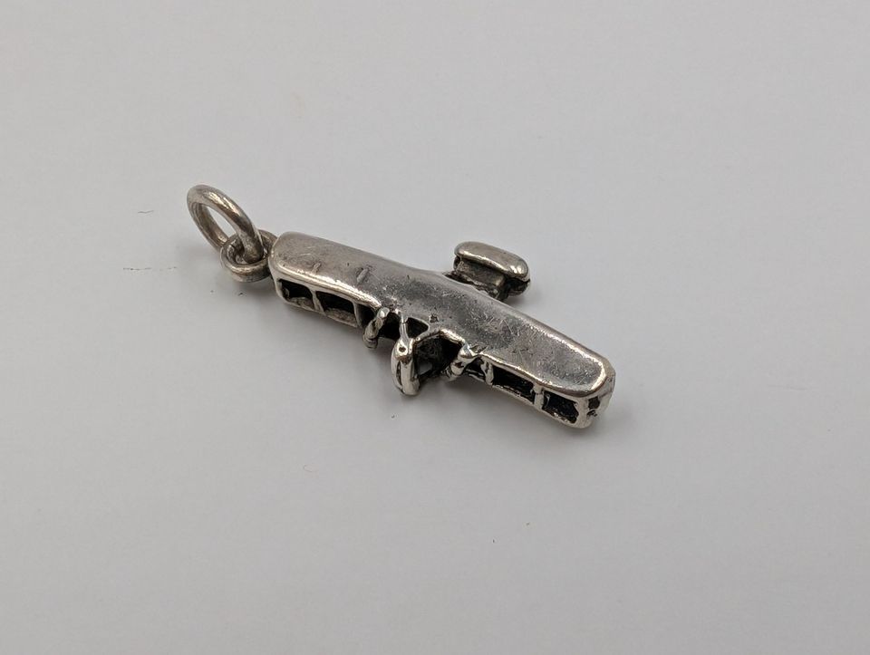 Sterling Silver Bi-wing Plane Charm