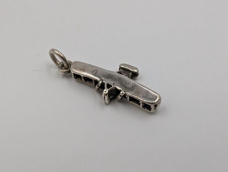 Sterling Silver Bi-wing Plane Charm