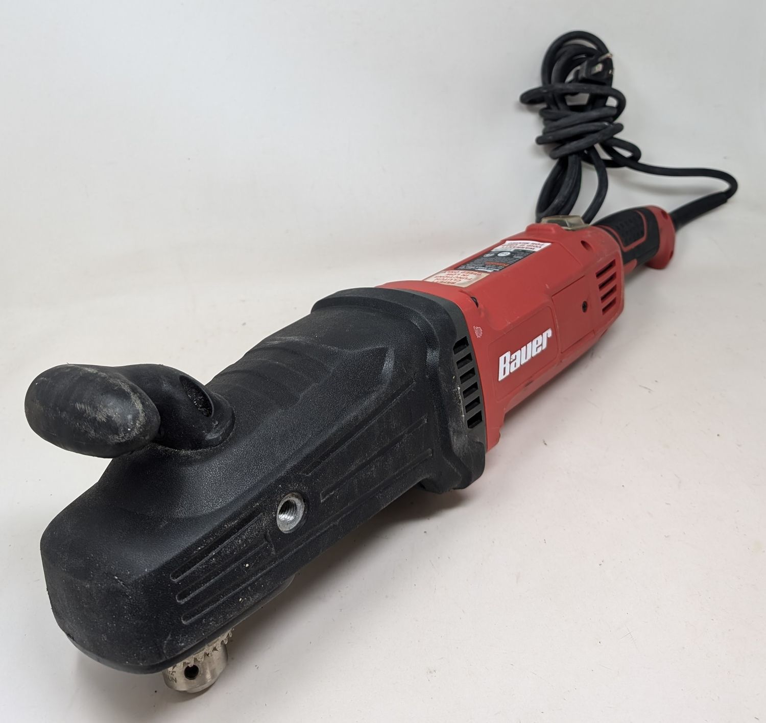 BAUER 13 Amp 1/2 in. 2-Speed Right Angle Drill 1695E-B BAUER 13 Amp 1/2 in. 2-Speed Right Angle Drill 1695E-B