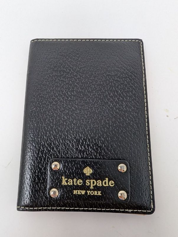 Kate Spade Black Leather Passport Holder