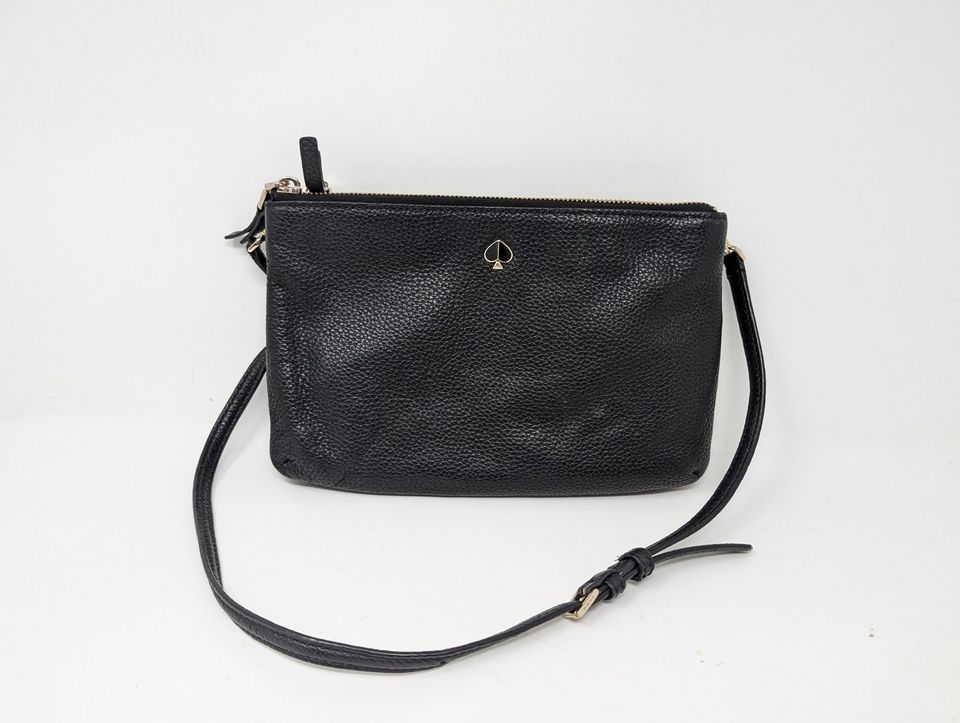 Kate Spade Black Leather Polly Double Gusset Handbag