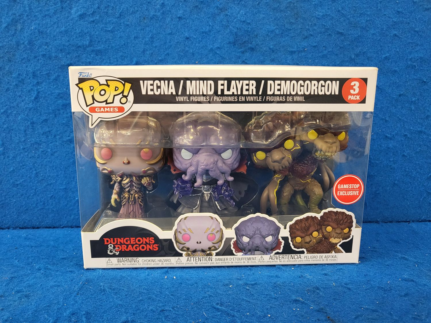 Funko Pop Figures Dungeons & Dragons Vecna/Mind Flayer/Demogorgon