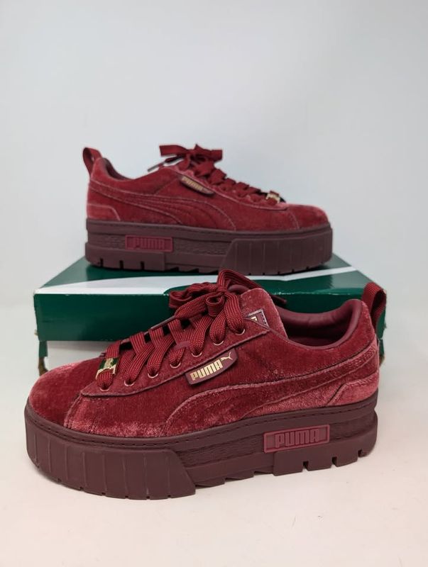 Puma Mayze Velvet Tibetan Red Women's Sneakers Size 6.5
