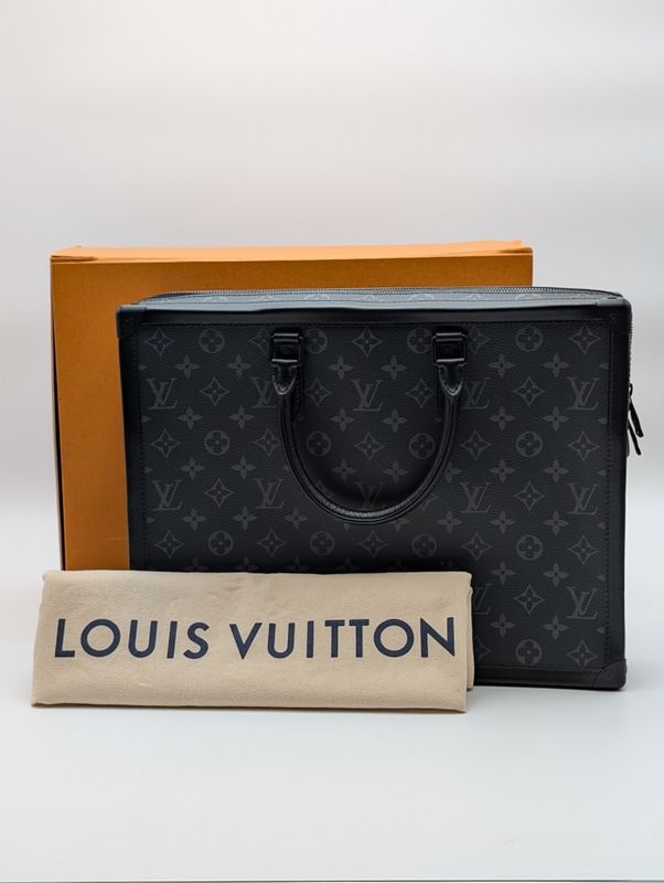 Louis Vuitton Soft Trunk Briefcase Monogram Eclipse