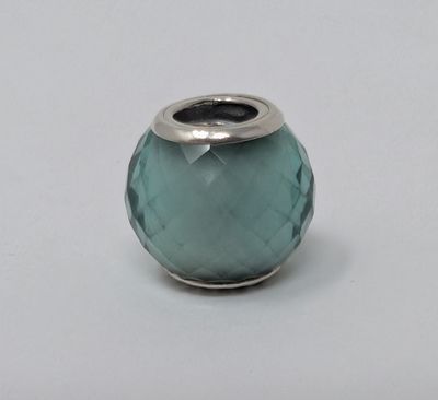 Pandora Petite Facets Charm w/ Synthetic Green Quartz - Retired