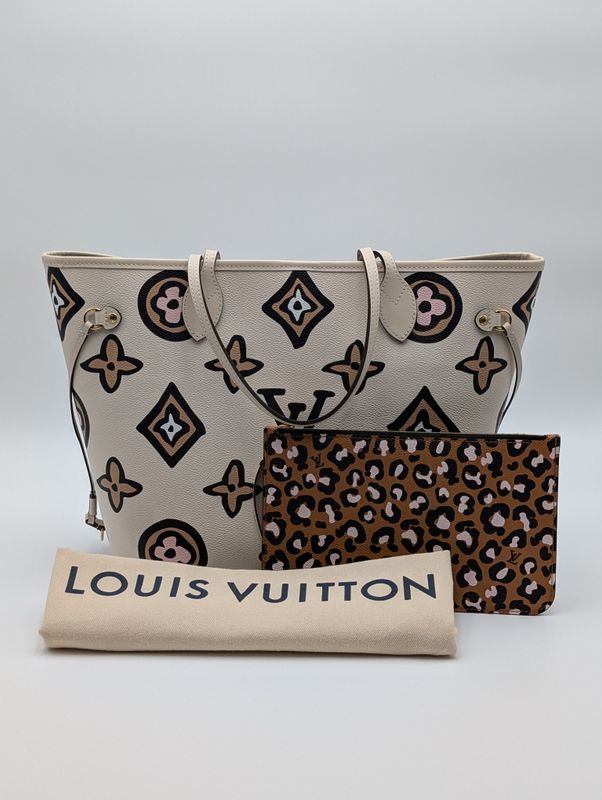Louis Vuitton Neverfull MM Wild at Heart w/ Pouch