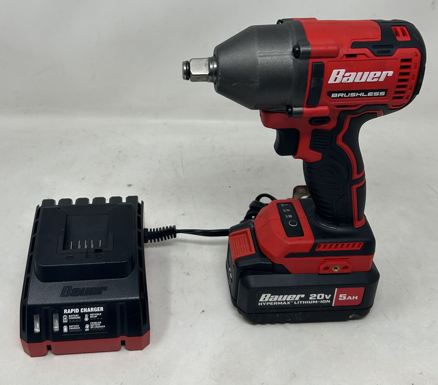 Bauer Tools HyperMax 3-Mode Compact 1/2 Bauer Tools HyperMax 3-Mode Compact 1/2" Impact Wrench 2085C-BR