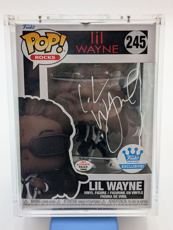 Funko Pop! Rocks- 245 - Lil Wayne - PAAS Cert Autographed w/ Case