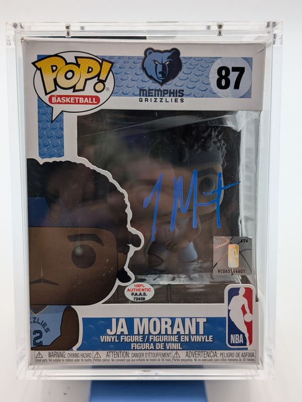 Funko Pop! Basketball - 87 - Memphis Grizzlies - Ja Morant - PAAS Cert Autographed w/ Case