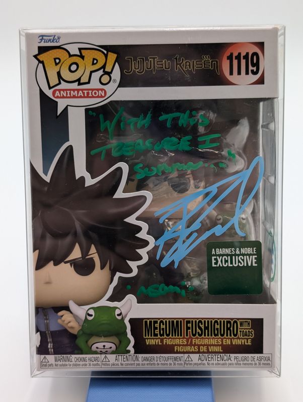 Funko Pop! Animation - 1119 - Jujutsu Kaisen - Megumi Fushiguro w/ Toads Autographed