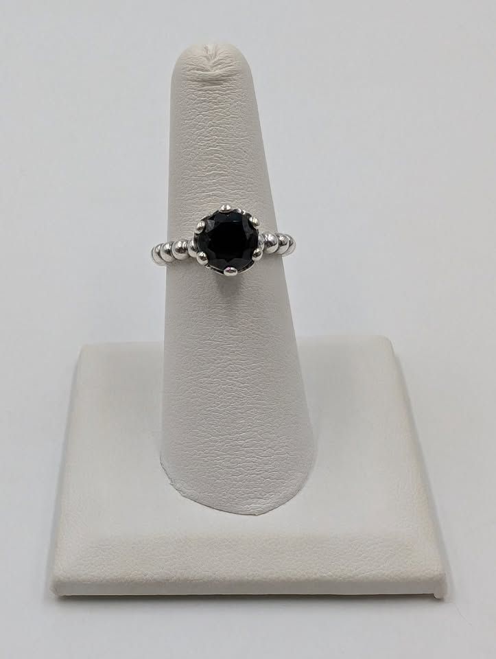 Pandora Secret Winds Black Spinel Ring Size 6