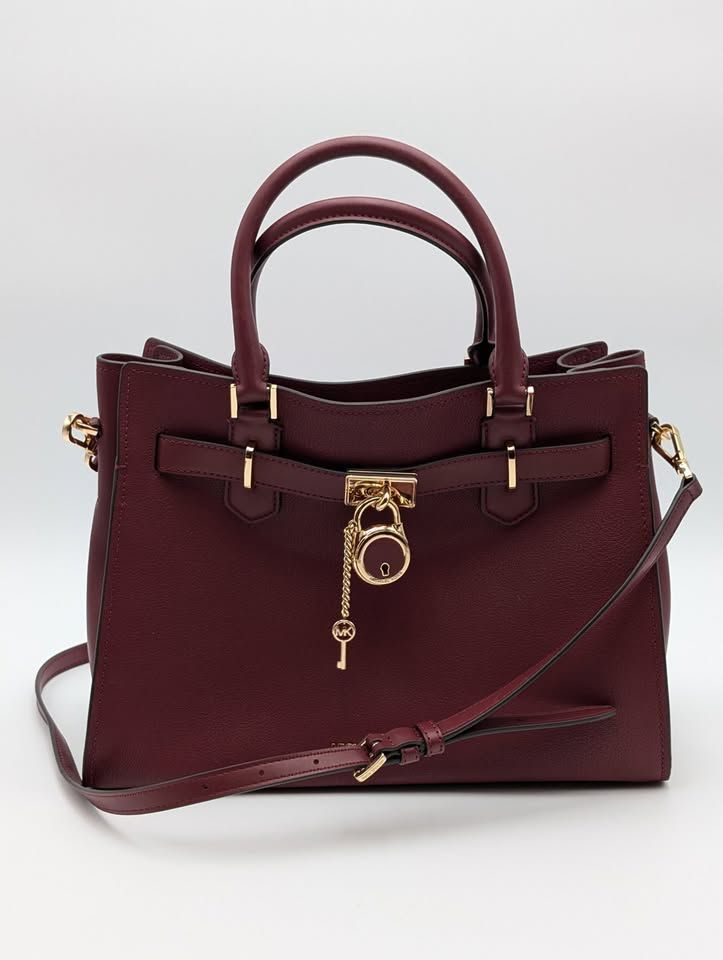 Michael Kors Medium Hamilton Burgundy Satchel