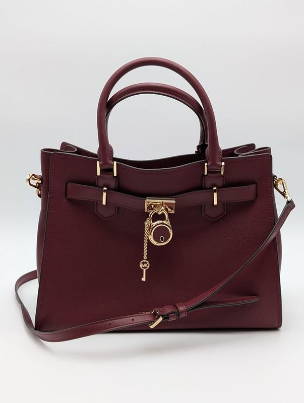 Michael Kors Medium Hamilton Burgundy Satchel