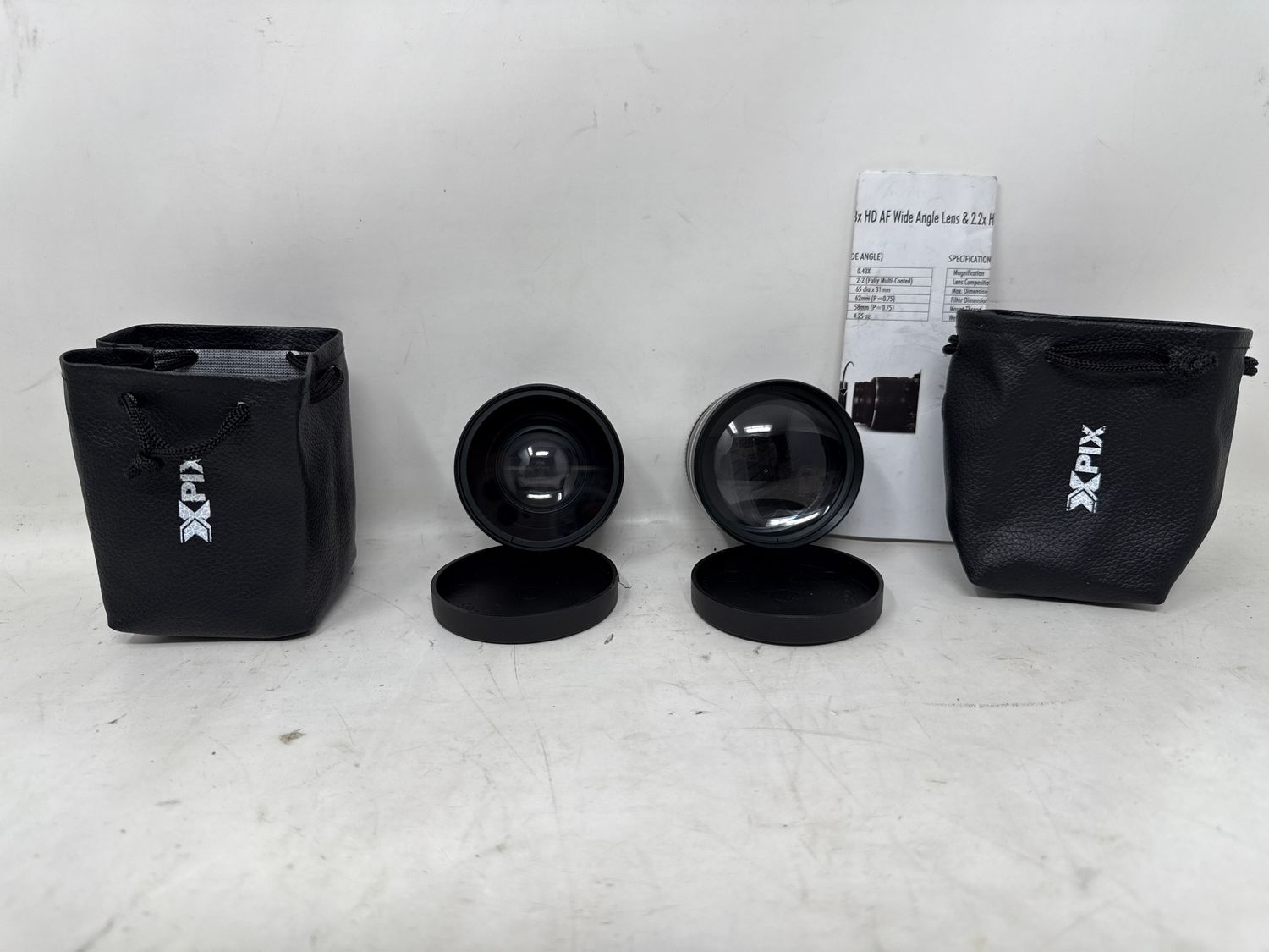 XPix Pro Lenses 0.43x wide angle and 2.2x telephoto 58mm