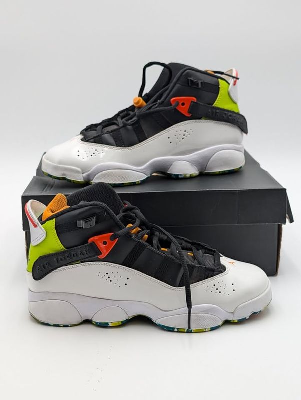 Jordan 6 Rings White Neon Green GS Size 6Y Sneakers