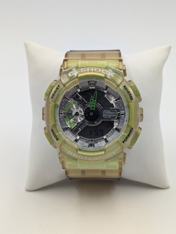 Casio G Shock Watch Transparent Green GA-110GB