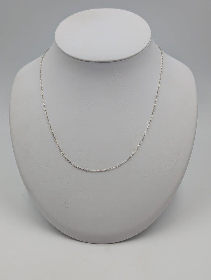 Sterling Silver 18" Adjustable Chain Necklace