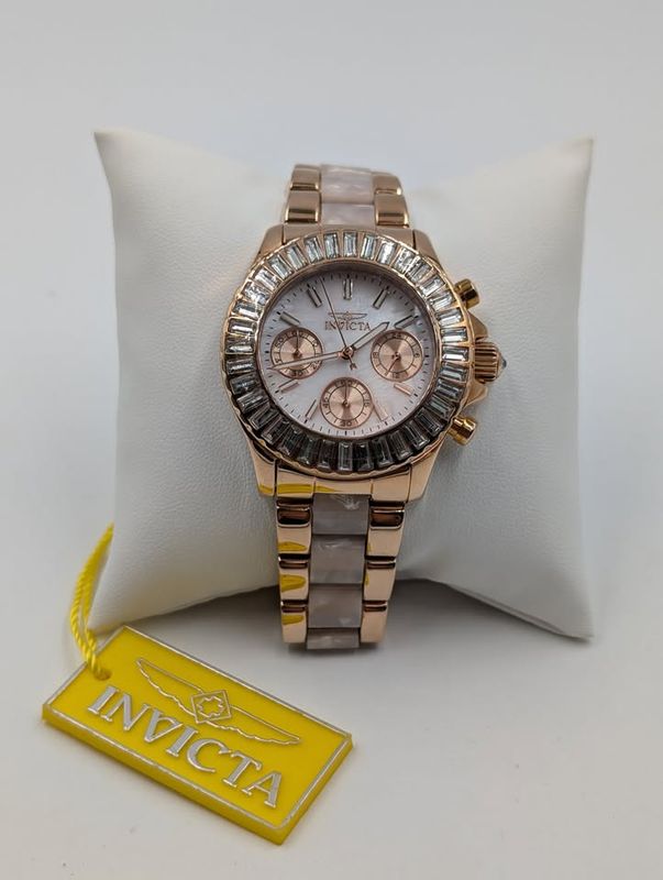 Invicta Angel Lady Rose Gold Tone Watch Model 34421