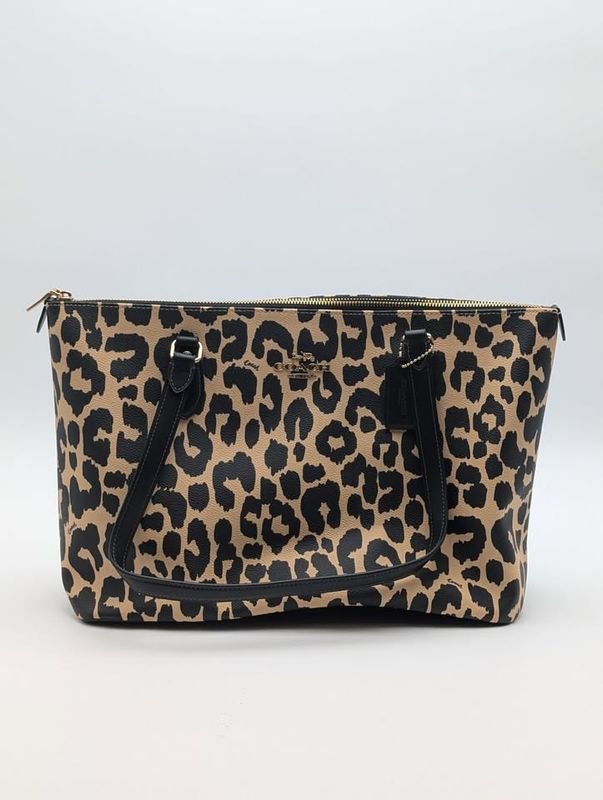 Coach Gallery Tote Leopard Print Handbag