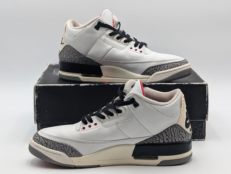 Jordan 3 Retro White Cement Reimagined Sneakers Size 11