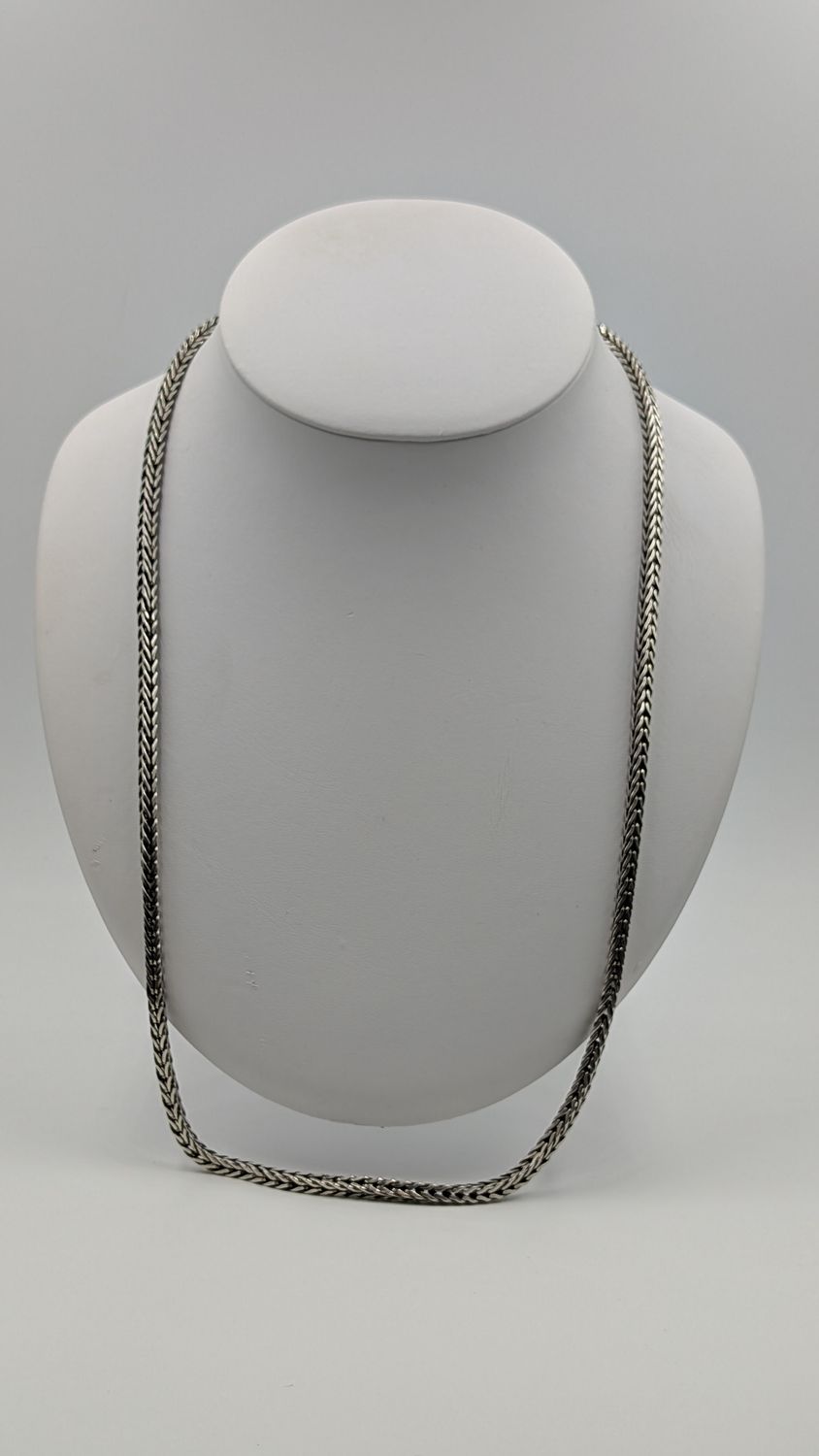 Sterling Silver 25 Sterling Silver 25" 4mm Wheat Necklace