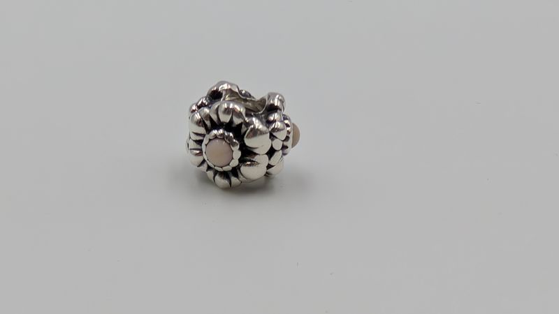 Pandora October Pink Opal Birthday Blooms Charm