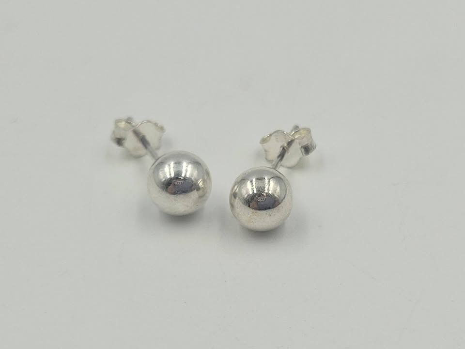 Sterling Silver 6mm Ball Stud Earrings