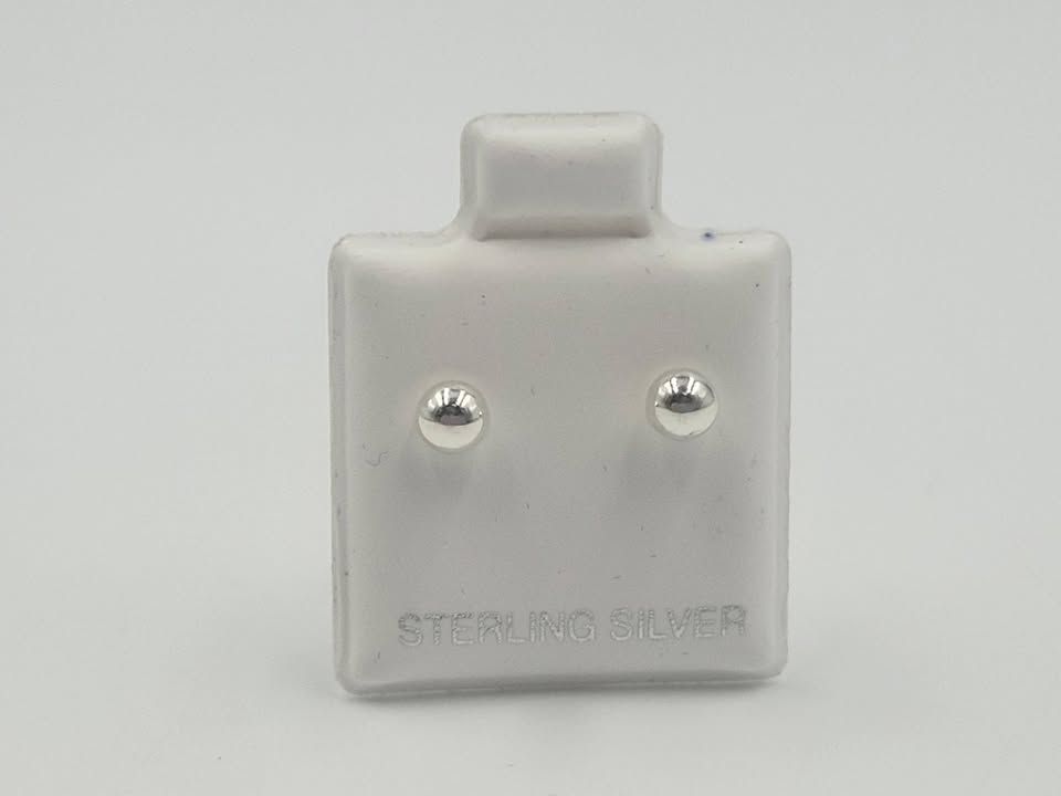 Sterling Silver 4mm Ball Stud Earrings