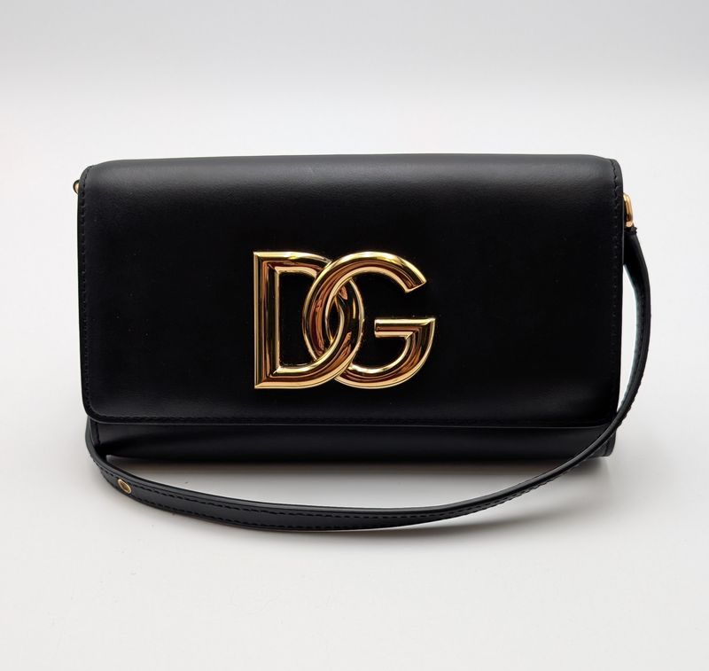 Dolce & Gabbana 3.5 Black Leather Clutch