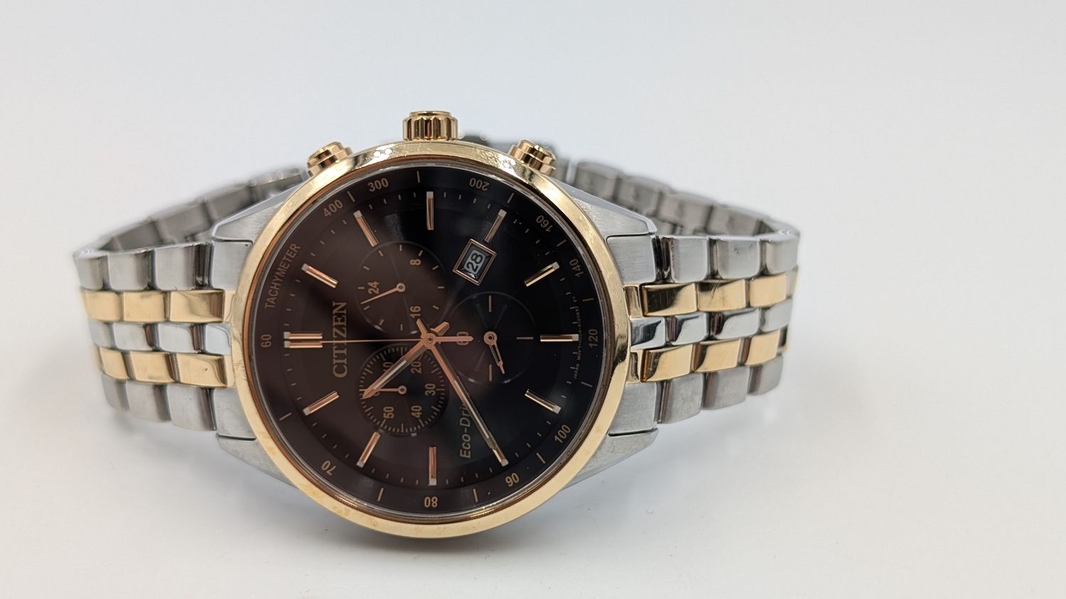 Citizen Eco Drive Two Tone Chronograph Watch