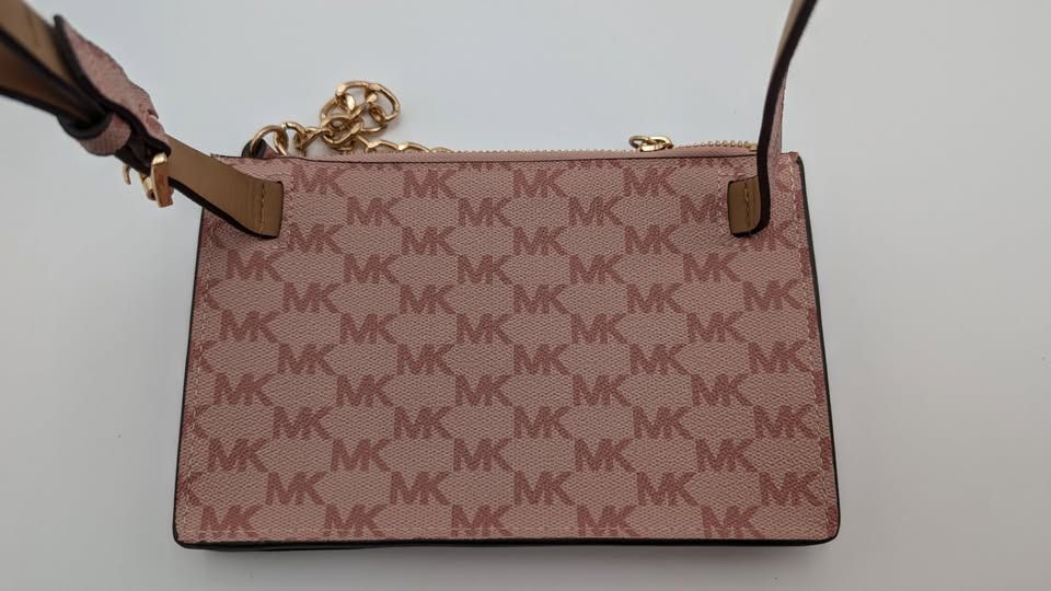 Michael Kors Chain Belt Bag Signature Pink