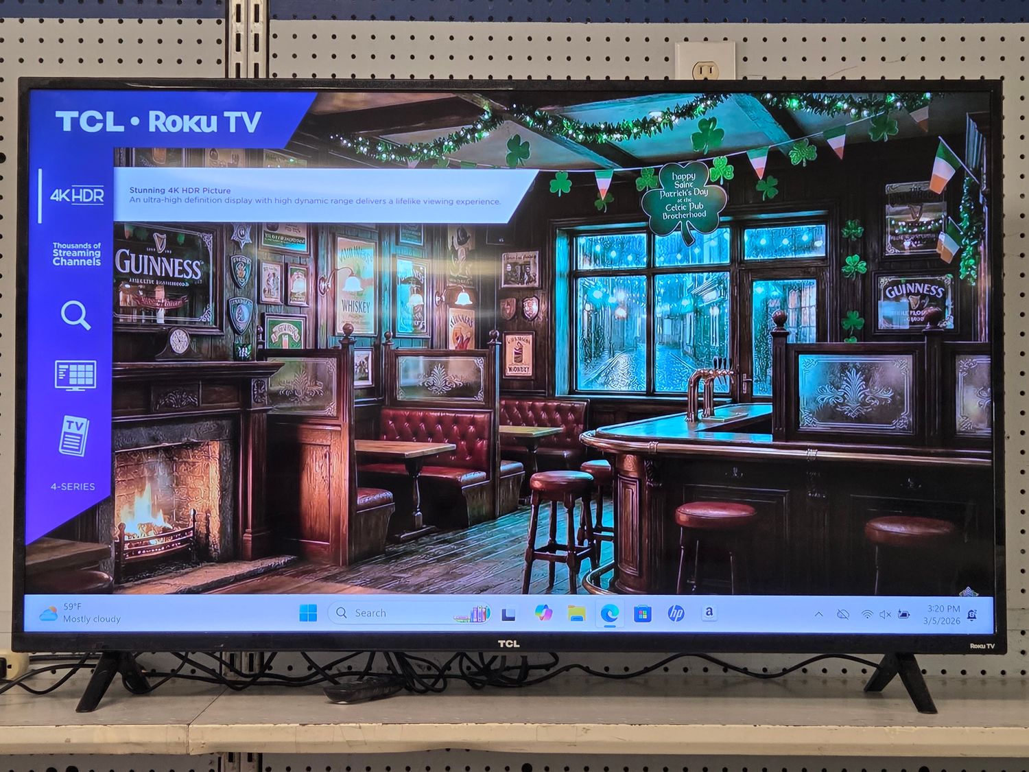 TCL Roku 50" Smart Flat Panel TV w/Remote 50S421